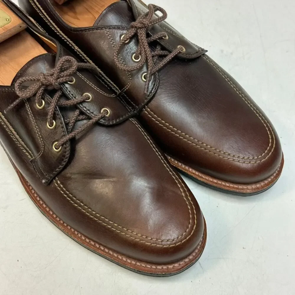 NWOT Todd Snyder x Alden 734L Mocc Toe Leather Blucher Rich Brown Made USA 11 D
